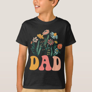 New Dad Wildflower First Birthday &amp; Baby Showe T-Shirt