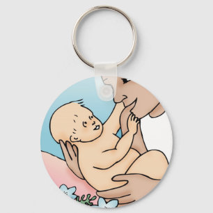 New Daddy and Baby Keychain