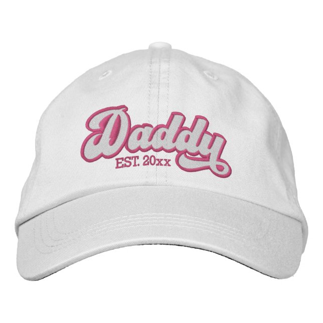 New Daddy Established Personalized Embroidered Hat (Front)