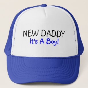 New Daddy Its A Boy Blue Trucker Hat