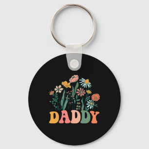 New Daddy Wildflower First Birthday & Baby Sho Keychain
