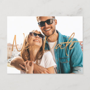 New date wedding change of plans postponement announcement postcard