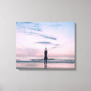 ""NEW DAY CALM" YOGA POSE Just Breathe Canvas Print