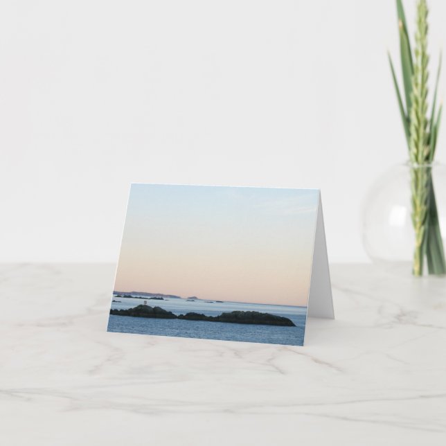 New Day Gardens Notecard- Peaceful Alaskan Sunrise Card (Front)