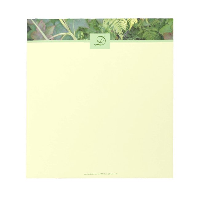 New Day Gardens Stationary-Woodland Leaves Notepad (Front)