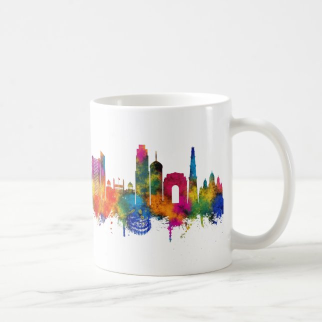 New Delhi India Skyline Coffee Mug (Right)