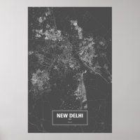 New Delhi, India (white on black)