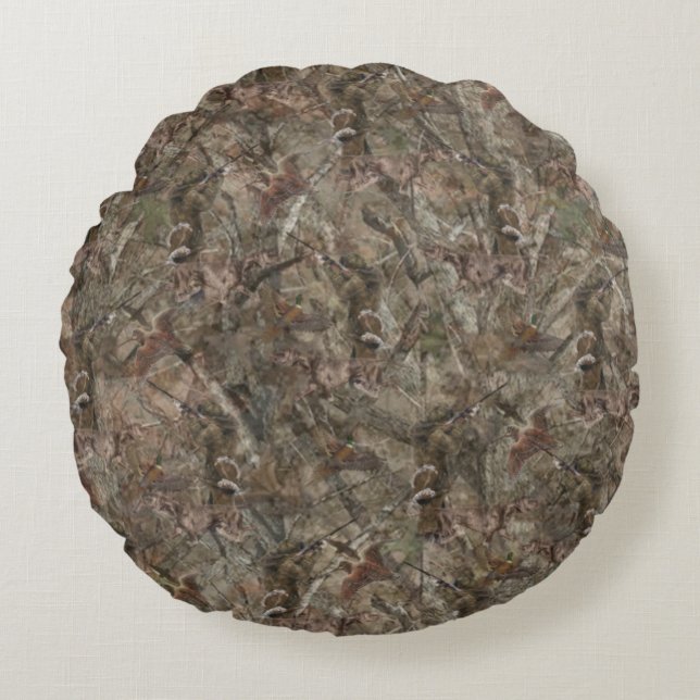 New design camouflage for the hunter High-Top snea Round Pillow (Front)