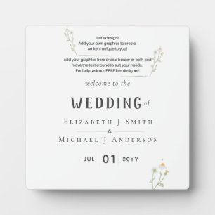 NEW! DESIGN OWN WEDDING SIGN PLAQUE