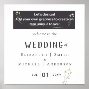 NEW! DESIGN OWN WELCOME WEDDING POSTER Budget