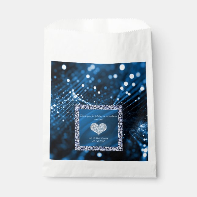 NEW DIAMOND ROYAL SATIN FAVOR BAG (Front)