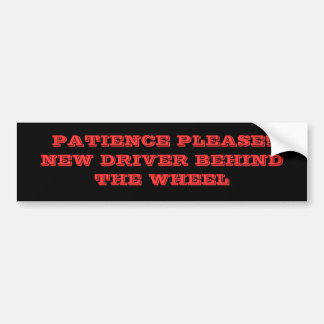 New driver bumper sticker