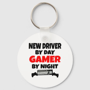 New Driver by Day Gamer by Night Keychain
