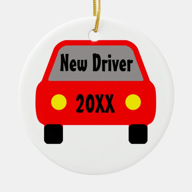 New Driver Ceramic Ornament (Front)