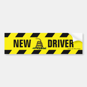 New Driver Don't Tread On Me Bumper Sticker