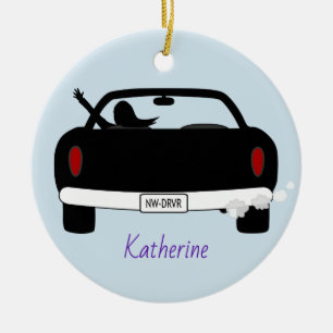 New Driver Female Personalized Ceramic Ornament