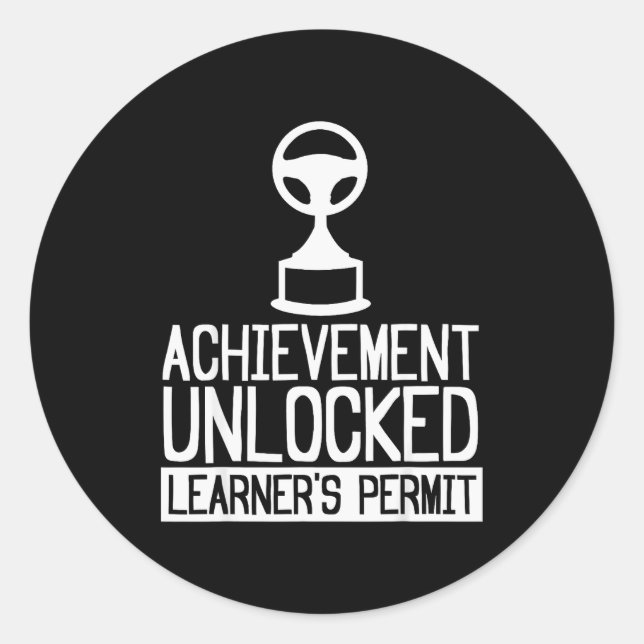 New Driver Learner Permit Driving School - Driver' Classic Round Sticker (Front)