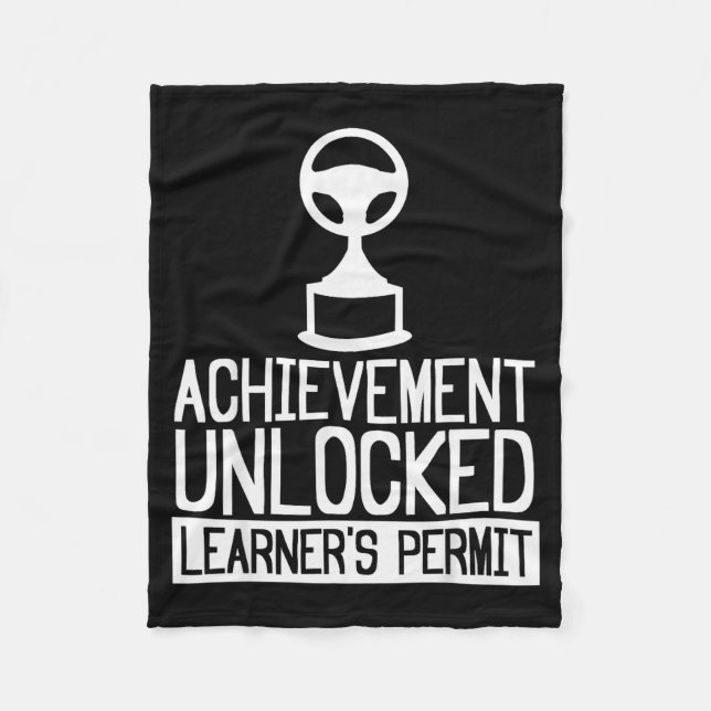 New Driver Learner Permit Driving School - Driver' Fleece Blanket (Front)