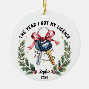 New Driver License 2026 Christmas Ornament Teen Gi