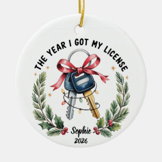 New Driver License 2026 Christmas Ornament Teen Gi