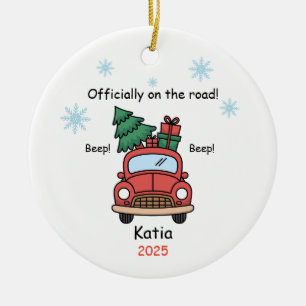 New Driver Ornament, Custom Licensed Driver  Ceramic Ornament