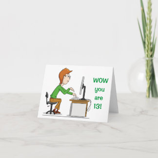 NEW DRIVER SOON HAPPY **13th BIRTHDAY** Card