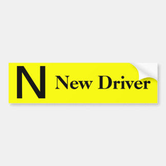 New driver yellow bumper sticker