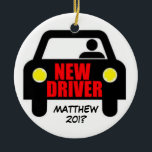 New Drivers License Keepsake Ceramic Ornament<br><div class="desc">This new drivers license ornament is a great keepsake for anyone to receive when they are a new driver.</div>