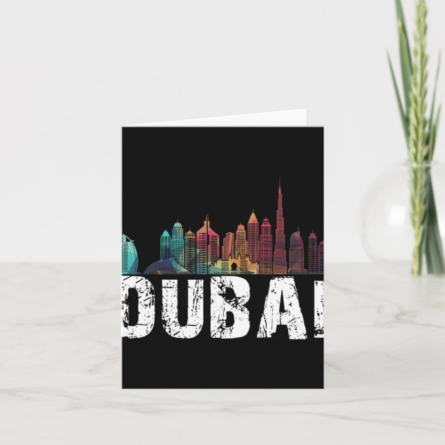New Dubai Love Skyline Uni For Holidays In Dubai  Card (Front)