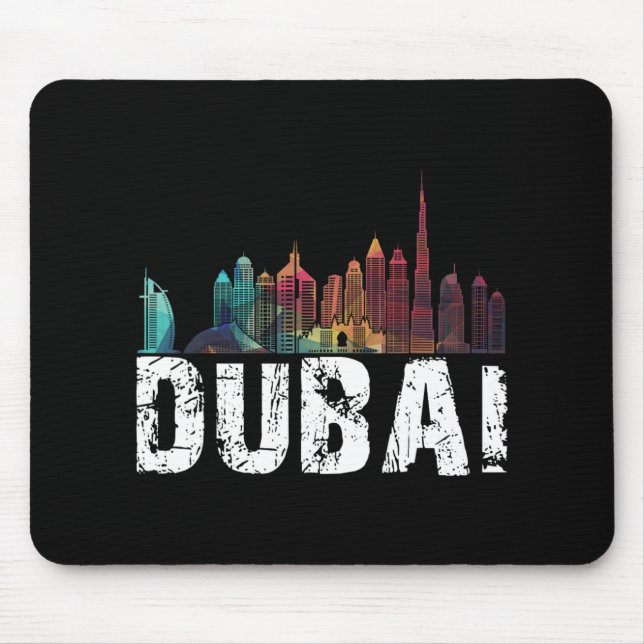 New Dubai Love Skyline Uni For Holidays In Dubai  Mouse Pad (Front)