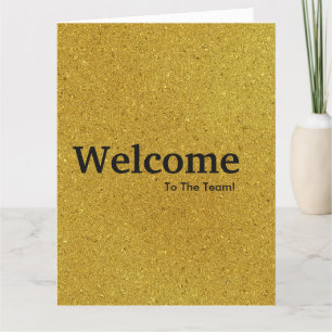 New Employee Welcome Glitter Card