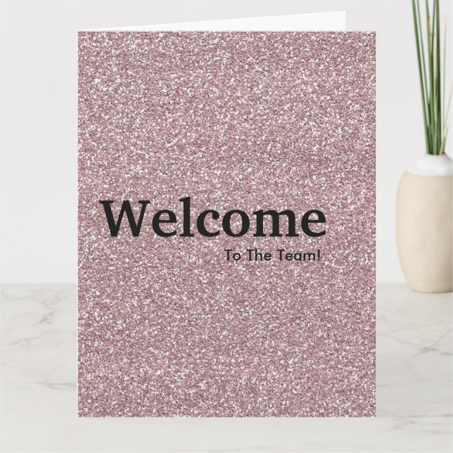 New Employee Welcome Glitter Card (Front)