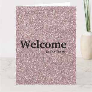 New Employee Welcome Glitter Card