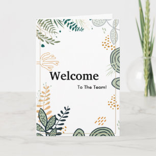 New Employee Welcome Gold Glitter Card