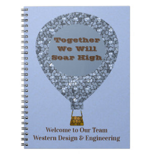 New Employee Welcome Hot Air Balloon Business Notebook