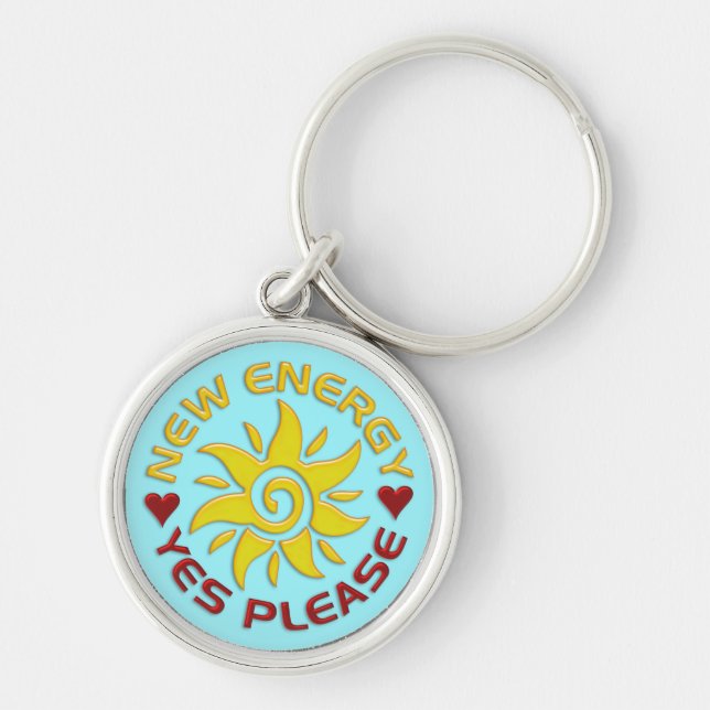 NEW ENERGY SUN | cyan Keychain (Front)