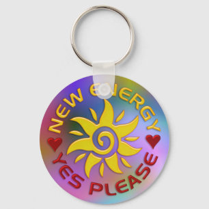 NEW ENERGY SUN light coloured Keychain