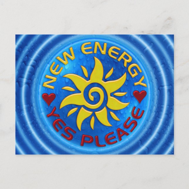 NEW ENERGY SUN - water Postcard (Front)