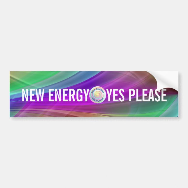 NEW ENERGY - YES PLEASE BUMPER STICKER (Front)