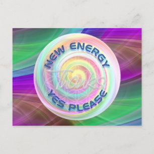 NEW ENERGY - YES PLEASE - THANKS POSTCARD
