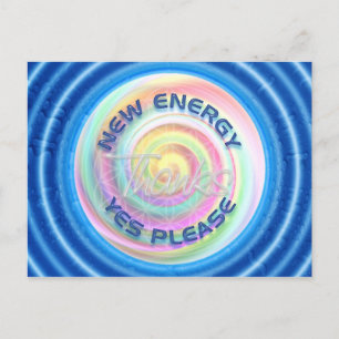 NEW ENERGY - YES PLEASE - THANKS - water Postcard
