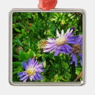 New England Asters Metal Ornament