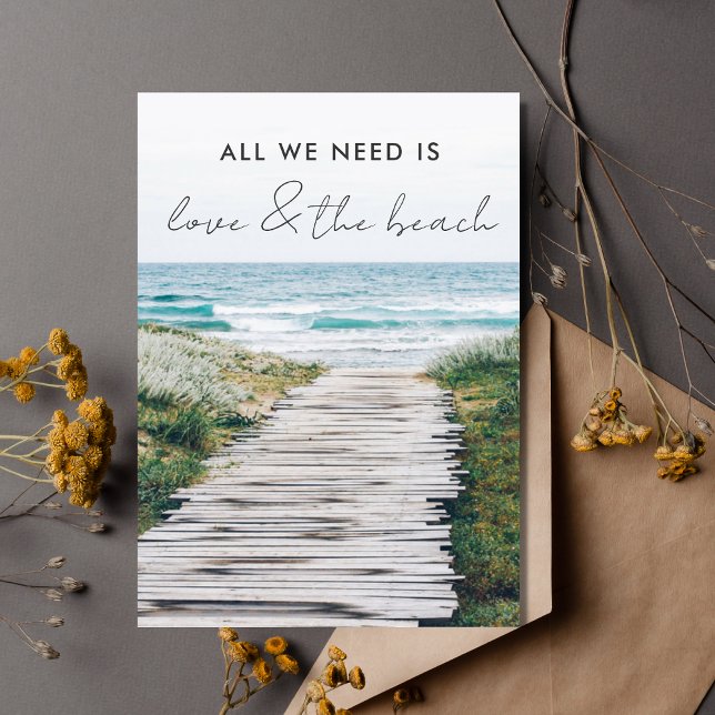 New England Beach Eloped Wedding Announcement (Creator Uploaded)