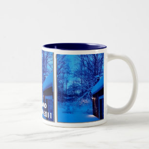 NEW ENGLAND BLIZZARDS OF 2011 Two-Tone COFFEE MUG