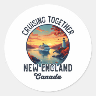 New England Canada Cruise, Cruising Together Fall Classic Round Sticker
