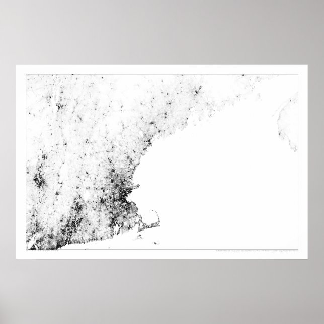 New England Census Dotmap Poster (Front)