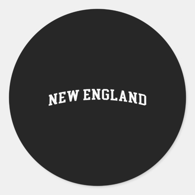 New England  Classic Round Sticker (Front)