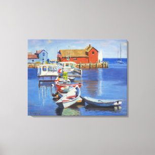 New England Costal Painting Canvas Print