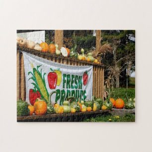 New England Country Farm Stand Autumn  Jigsaw Puzzle