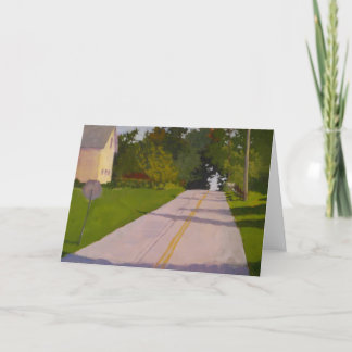 New England country road greeting card